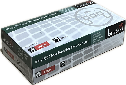 Bastion Glove Vinyl Powder Free Clear Large 1000/CTN